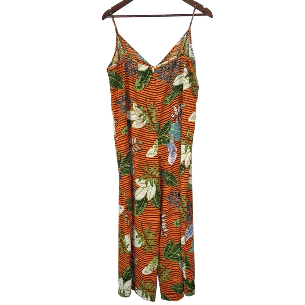Cotton On Womens‎ Jumpsuit Wide Leg Tropical Jungle Boho Island Vacation Sz L - Picture 11 of 11